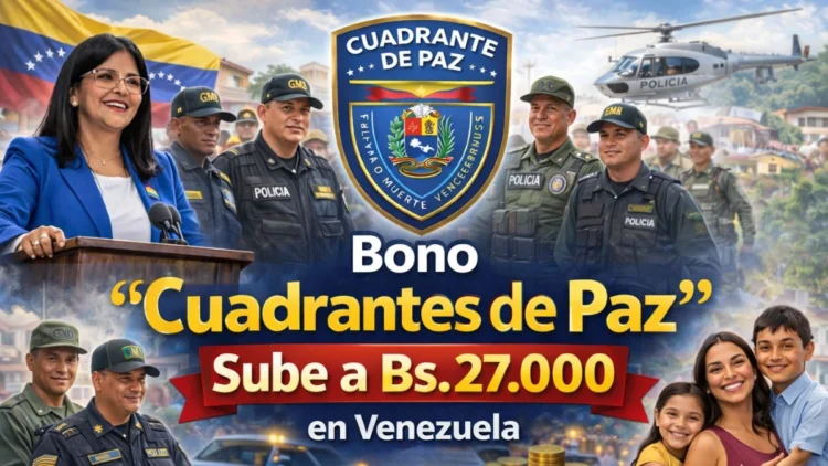 Bono “Cuadrantes de Paz” Sube a Bs. 27.000 en Venezuela